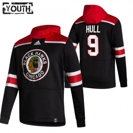 Chicago Blackhawks Bobby Hull 9 2020-2021 Reverse Retro Pullover Hooded Sweatshirt - Barn